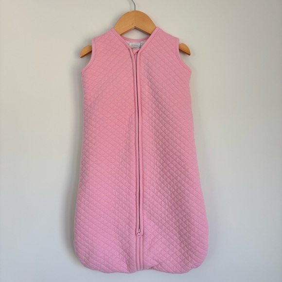 Hanna Andersson Baby Quilted Sleep Sack Sherpa lined Pink 3-6 mo. - Picture 1 of 7